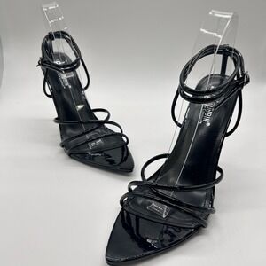 Cape Robbin Heels Womens 9M Black Ada Ankle Strap Open Toe Heels‎